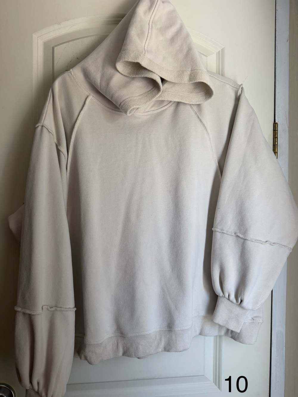 Easel women Cream Hooded Sweatshirt cotton S Lagenlook casual skater boho school